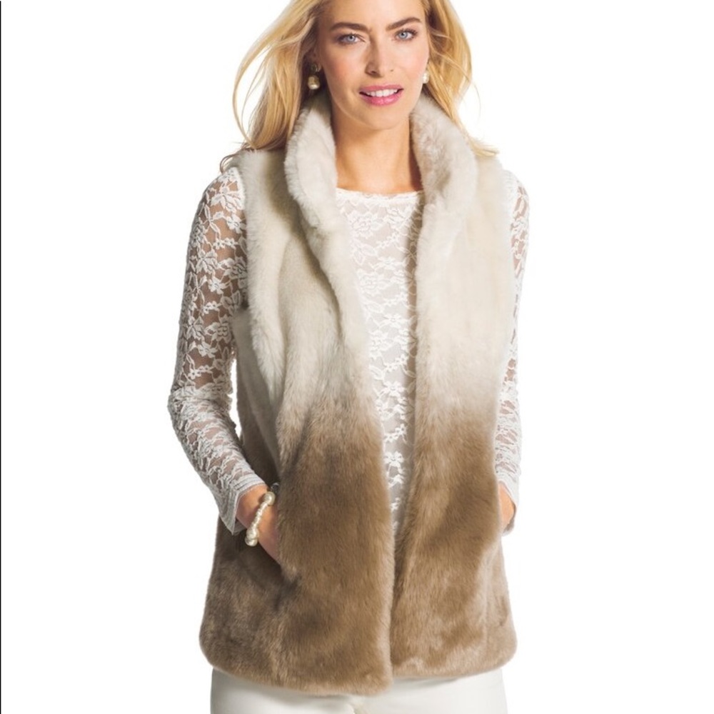 Chico’s Ombré Faux-Fur Vest